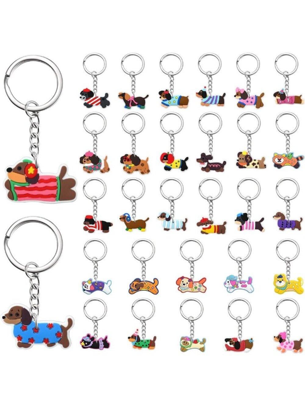 Cute DIY Keychain Charms for Girls | Bulk Backpack Keychains & PVC Key Rings